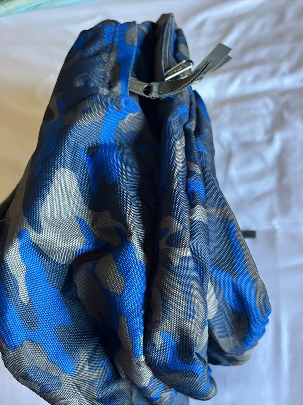 Trans by JanSport Blue Camo Backpack School Bookbag Travel Daypack